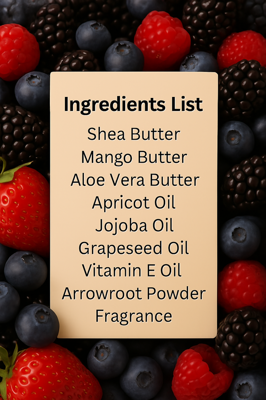 Wildberry Scented Triple Whipped Body Butter Skincare Moisturizer