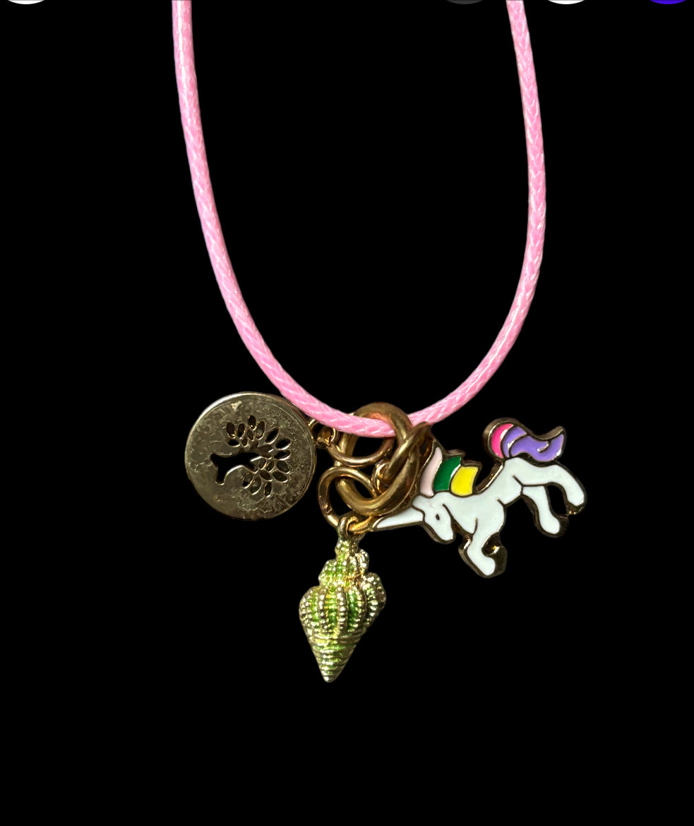 Unicorn Charm necklace and bracelets (mix/match) Gift Set for Girls