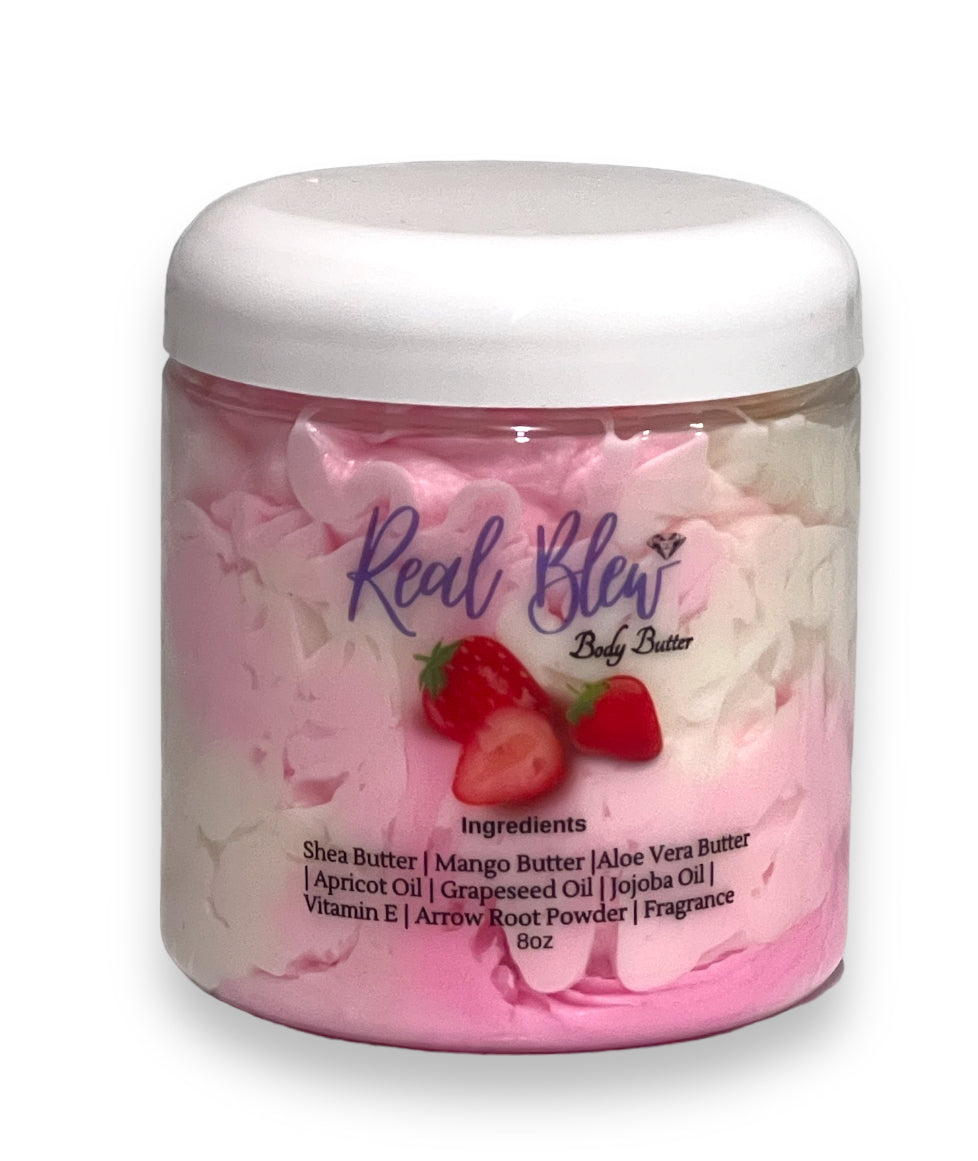 🍓🍰 Indulge in Luxury: Real Blew Cosmetics’ Strawberry Shortcake Whipped Body Butter - Your Ultimate Skin Hydration Solution!