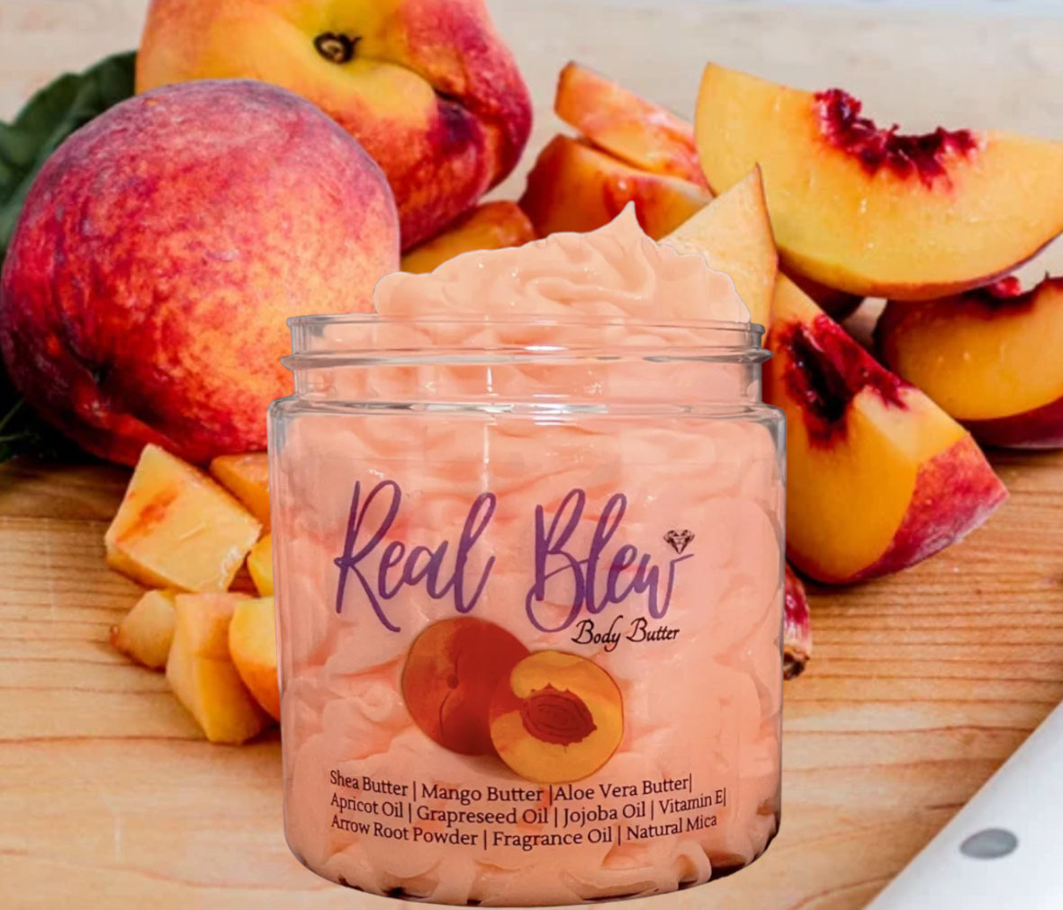 Freshly Picked Peaches: Dive into Luxury with Real Blew’s Triple Whipped Body Butter