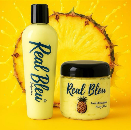 Fresh Pineapple Duo – Shea Butter Lotion & Body Butter (4oz Each)