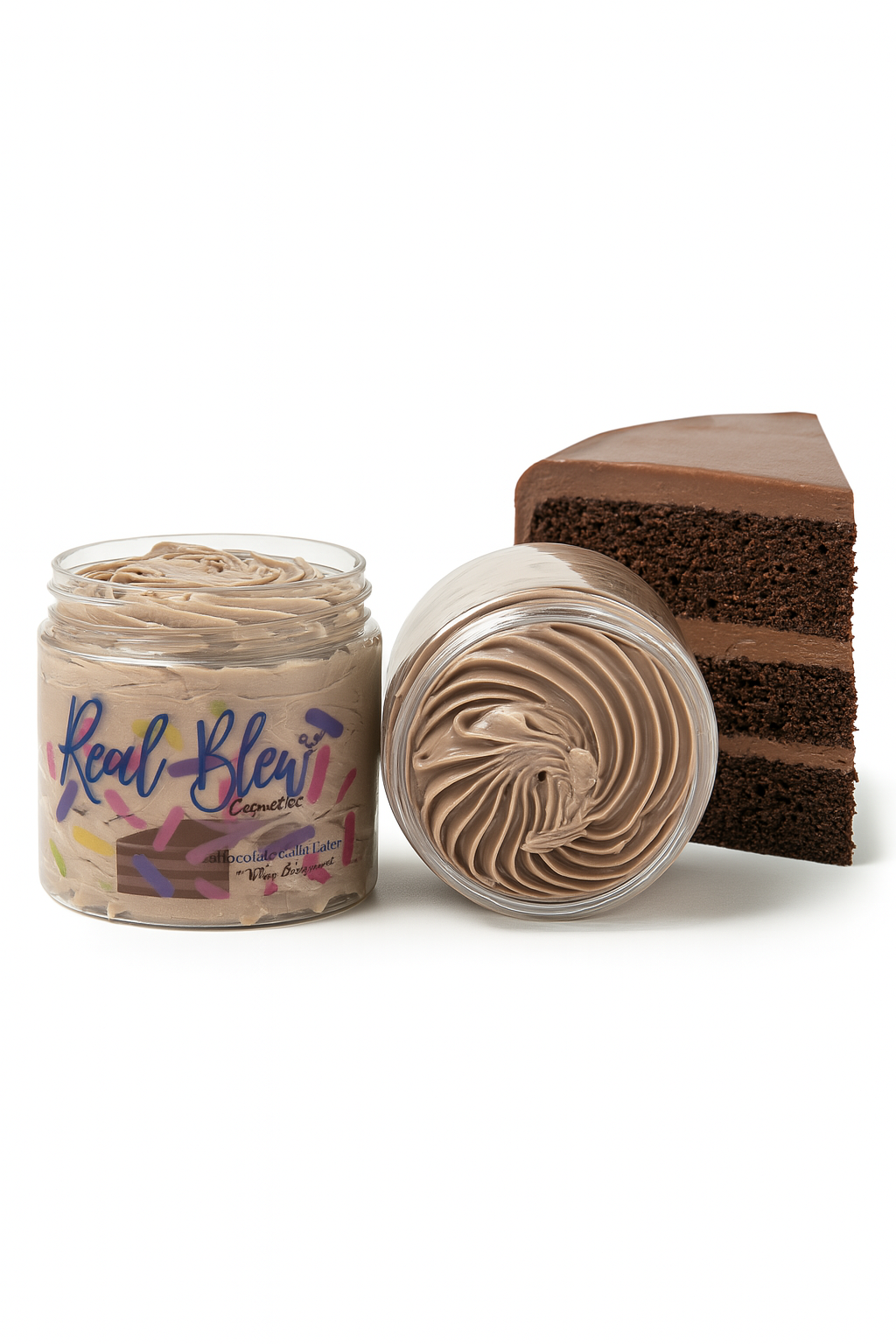 Vanilla & Chocolate Cake Batter Body Butter Duo - Whipped Moisturizer for Dry Skin (2 x 4oz)