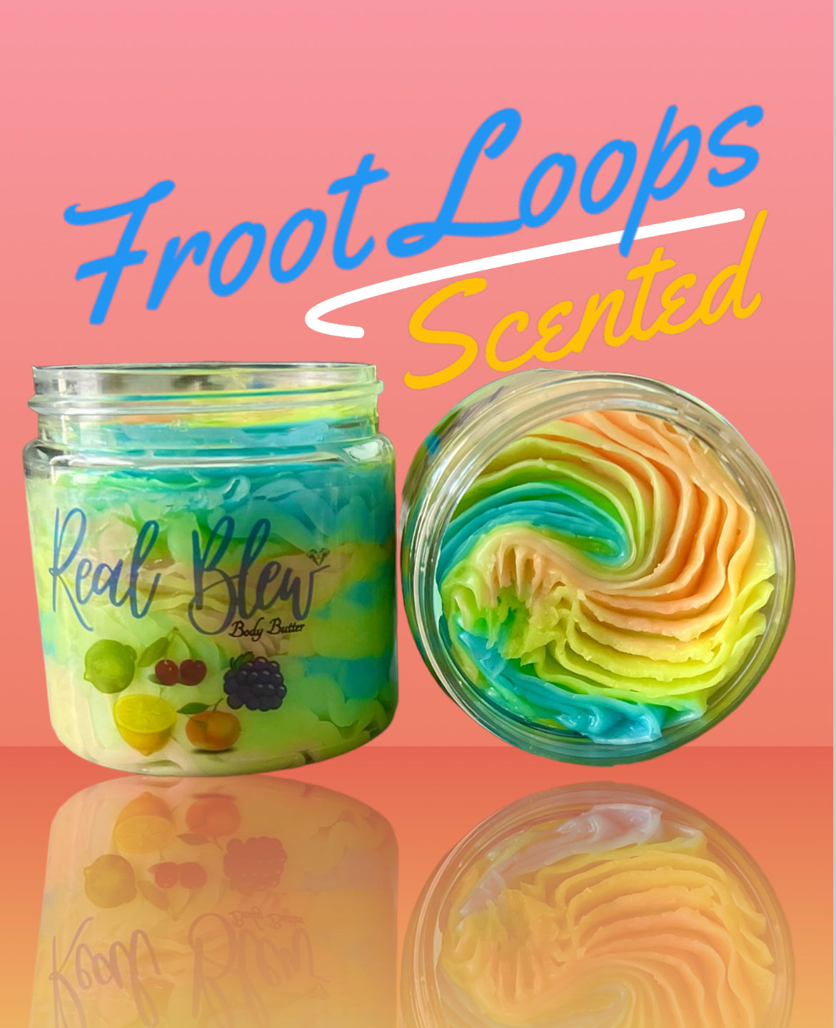 🍇🍊 Froot Loop Scented Whipped Body Butter - Luxurious Skin Care 🧈