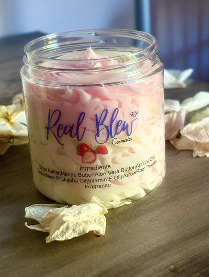 🍓🍰 Indulge in Luxury: Real Blew Cosmetics’ Strawberry Shortcake Whipped Body Butter - Your Ultimate Skin Hydration Solution!