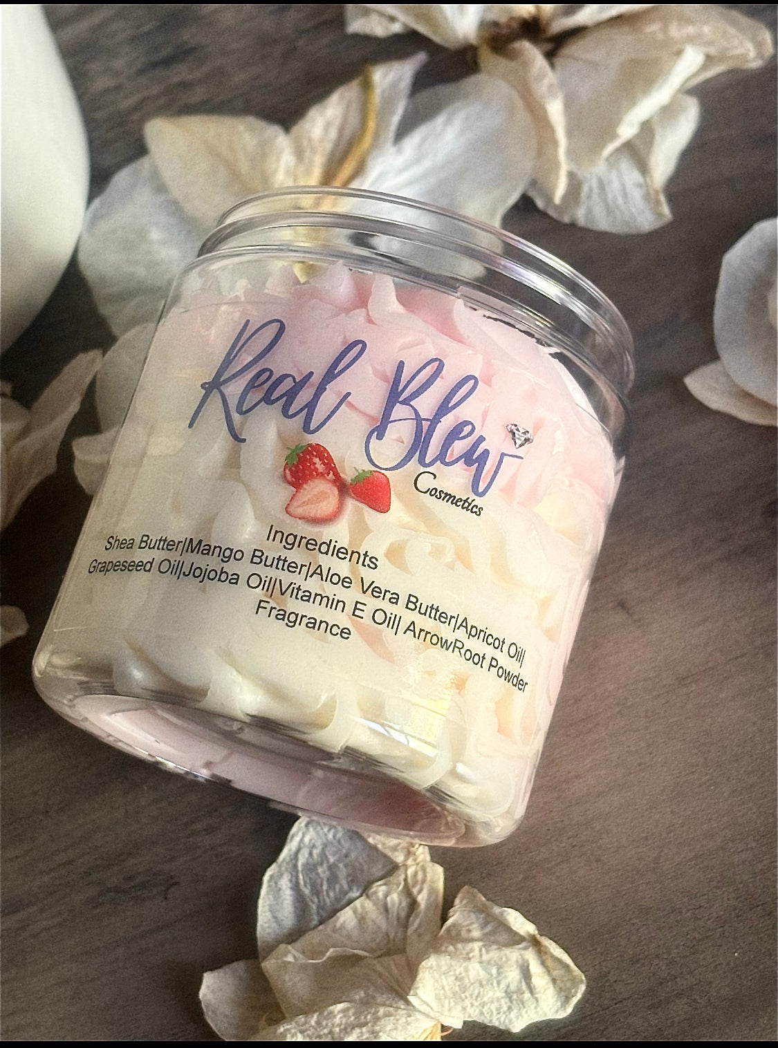 🍓🍰 Indulge in Luxury: Real Blew Cosmetics’ Strawberry Shortcake Whipped Body Butter - Your Ultimate Skin Hydration Solution!