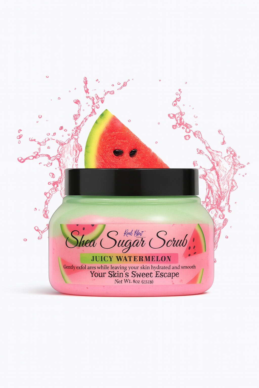 Melon-Mirage Shea Sugar Scrub | Hydrating & Exfoliating | Real Blew Cosmetics