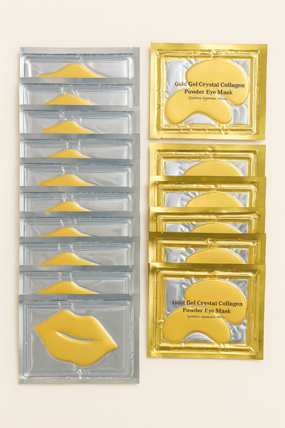 Golden Glow Ritual Kit – 10-Pack Eye & Lip Masks